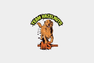 design the best satisfying brown dog logo