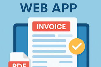 develop custom invoice generator web app with PDF download