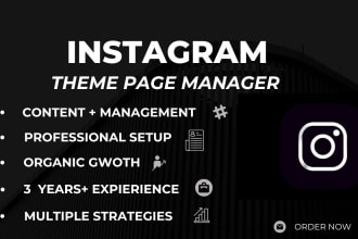 manage and create content on your instagram theme page