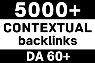 build 5000 high quality contextual SEO backlinks