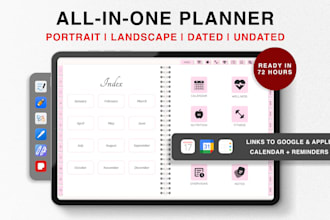 design digital planner, journal for ipad, android, etsy, goodnotes, notability,