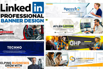 design professional linkedin banner, cover