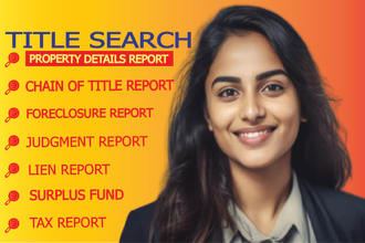 do property title search, chain of title report