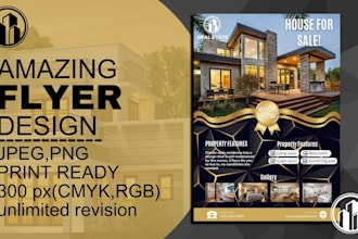 design amazing flyer, bi fold, tri fold, brochure for you