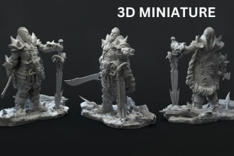 sculpt 3d miniature dnd figurine rpg models 3d warhammer for 3d printing