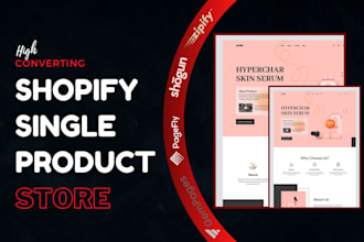 build premium single product store, landing page, shopify dropshipping store