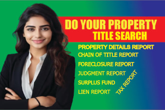 provide property title search, surplus fund