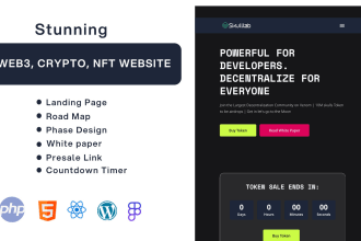 create a web3 website  , design any type of crypto website