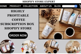 design profitable coffee subscription box shopify store coffee dropshipping