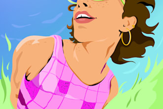 create a vector or procreate illustration in my unique style