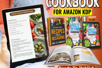 prepare you to publish cookbooks with covers and interiors for KDP