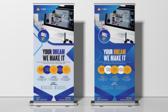 do roll up banner design, pull up or billboards
