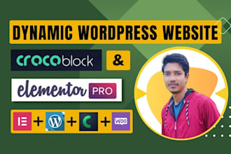 create a dynamic website using crocoblock and elementor pro jet engine