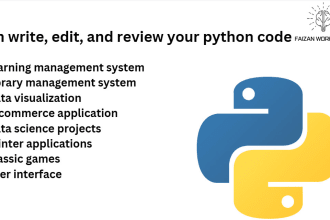 create, write, edit and review code for python program