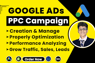 setup, manage and optimize google ads adwords PPC campaign