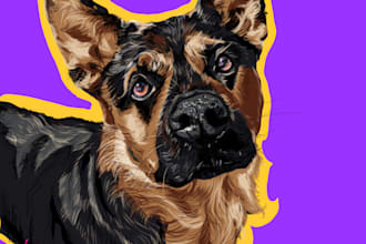 to create a portrait of your pet