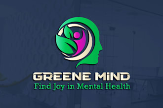 do unique mental health wellness gym medical logo design