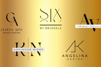 create an elegant, classy monogram logo for you