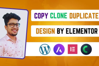 design copy clone responsive duplicate any wordpress website by elementor pro