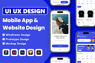 do UX UI design, mobile app design, figma app design, figma website design,figma