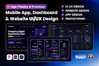 do UX UI design, app design, figma website design, wireframes, prototypes, figma