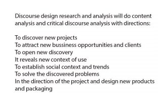do discourse design analyze, research and development through design