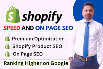 do shopify store speed optimization and product on page SEO