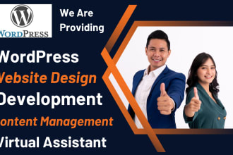develop and manage your professional wordpress website as VA