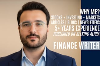 be your finance writer