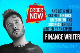 write finance article and investment blog