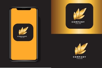 create modern mobile app logo or icon for you