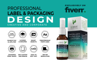 design product labels, supplement labels, and box packaging design