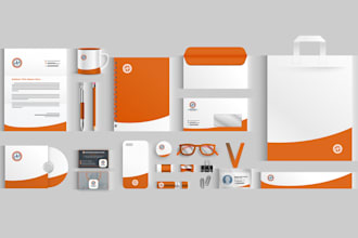 design fantastic business card, id card, letterhead and stationary kit