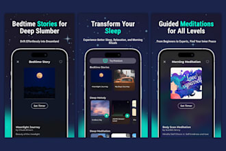 design app screenshots for play store and app store