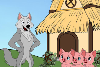 make high resolution children story book illustrations