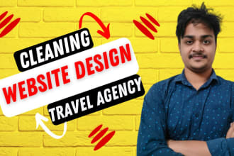 design responsive travel agency or cleaning website with wordpress