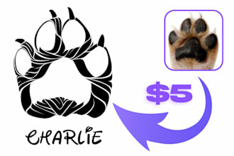 make your pet paw into amazing black and white cartoon