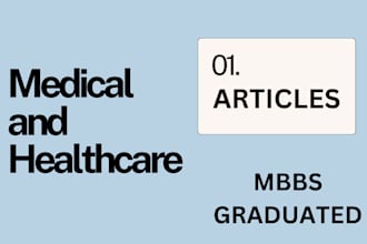 write articles on medical topics