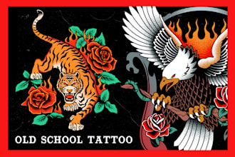 do tshirt design tattoo traditional and old school tattoo