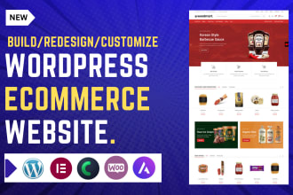 design or rebuild ecommerce website or wordpress woocommerce online store