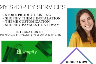 do shopify theme installation, shopify product listing, store payment gateway