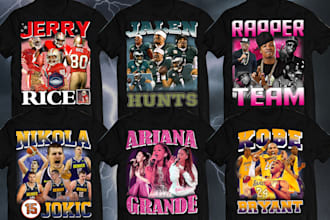 90s bootleg vintage rap nba all sports t shirt design