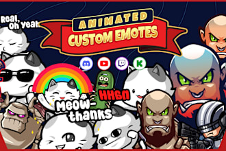 create animated twitch,kick emotes and subscriber badges