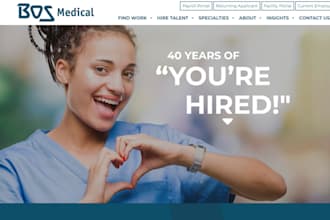 create healthcare staffing agency website, home care website