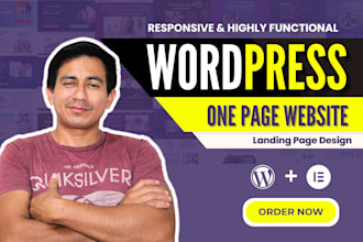 design wordpress one page website