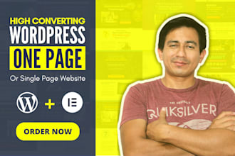 design wordpress one page website, single page website or landing page