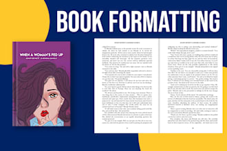 do book formatting, kindle ebook formatting, KDP paperback, and layout design