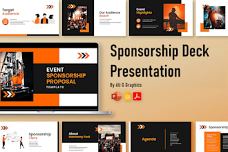 design a sponsorship deck, business proposal and letter