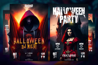 design custom flyer design services for halloween and more
