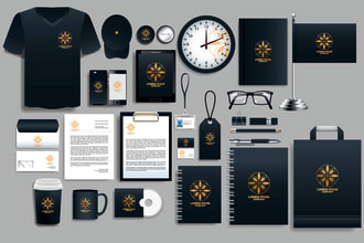 design business card, letterhead, and stationery all items